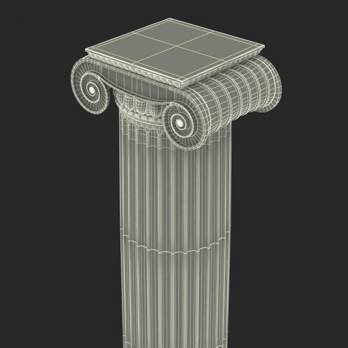 3D Ionic Column Greco Roman 2