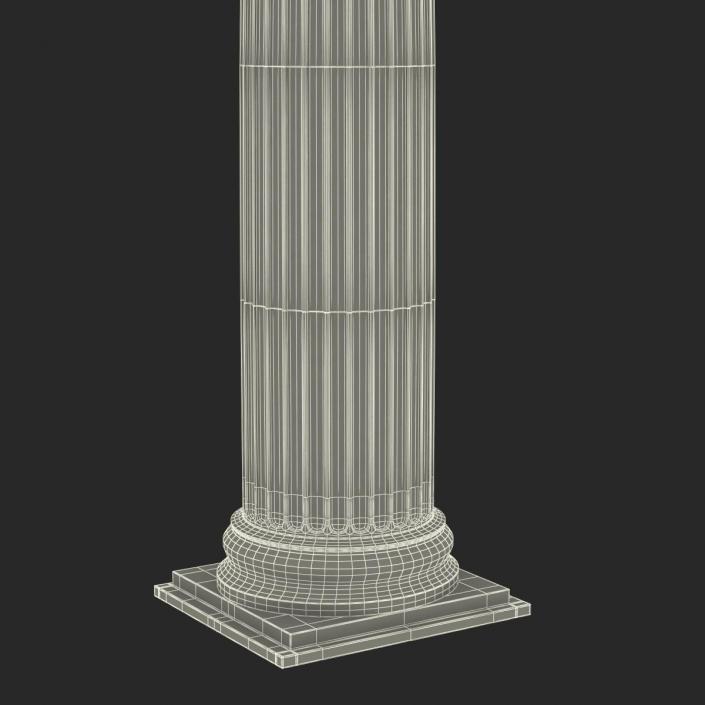 3D Ionic Column Greco Roman 2