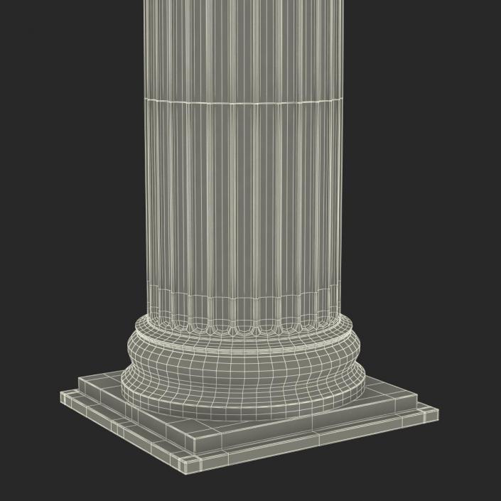 3D Ionic Column Greco Roman 2