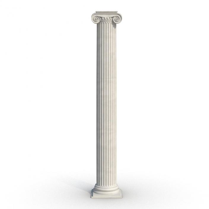 3D Ionic Column Greco Roman Set model