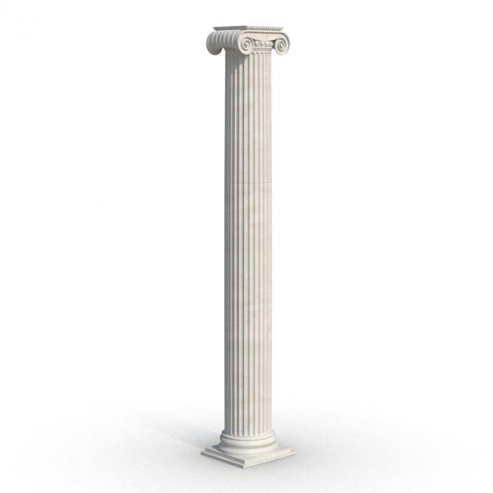 3D Ionic Column Greco Roman Set model