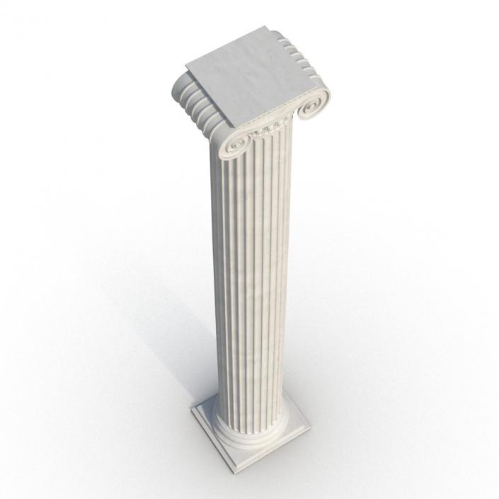 3D Ionic Column Greco Roman Set model