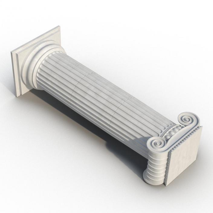 3D Ionic Column Greco Roman Set model