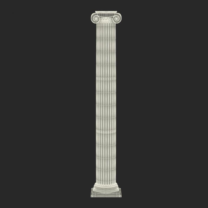 3D Ionic Column Greco Roman Set model