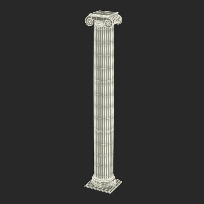 3D Ionic Column Greco Roman Set model