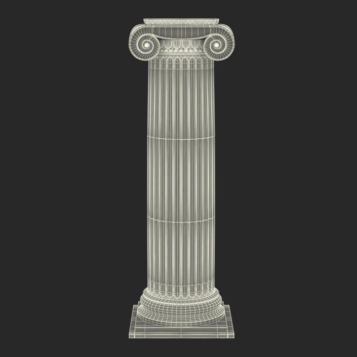 3D Ionic Column Greco Roman Set model