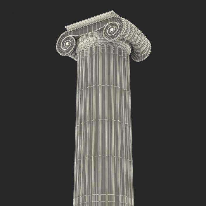 3D Ionic Column Greco Roman Set model