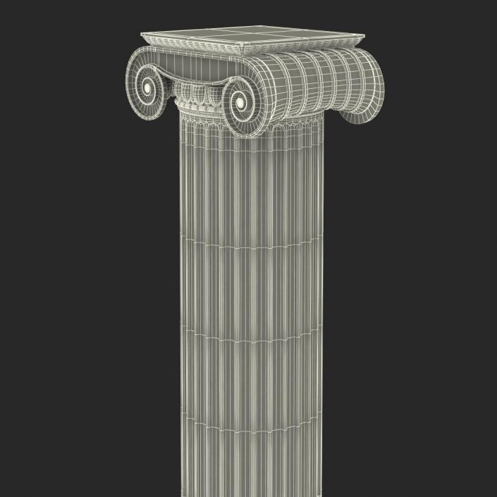 3D Ionic Column Greco Roman Set model