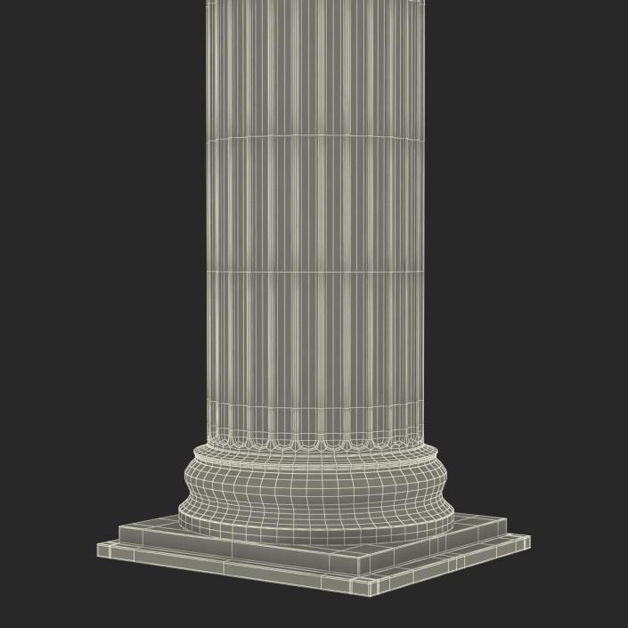 3D Ionic Column Greco Roman Set model