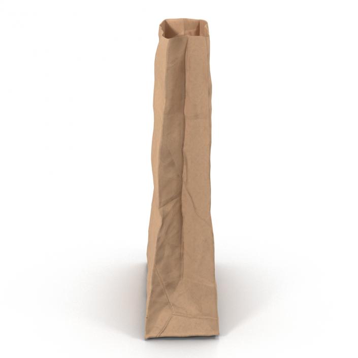 3D Crumpled Fast Food Paper Bag model