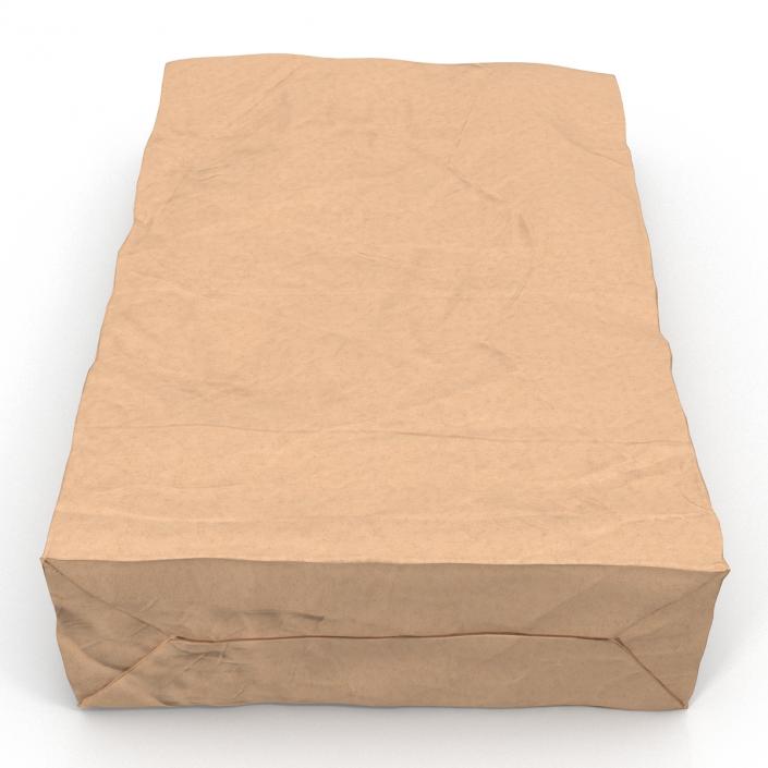 3D Crumpled Fast Food Paper Bag model