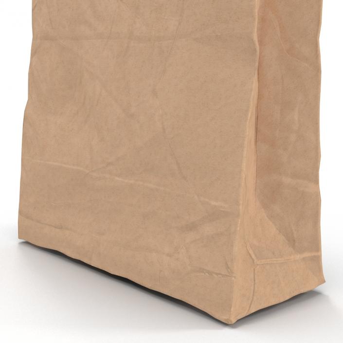 3D Crumpled Fast Food Paper Bag model