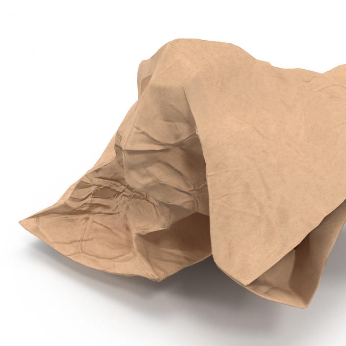 3D model Crumpled Fast Food Paper Bag 2