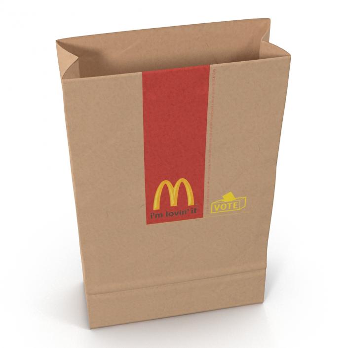 3D Fast Food Paper Bag 3 Mcdonalds