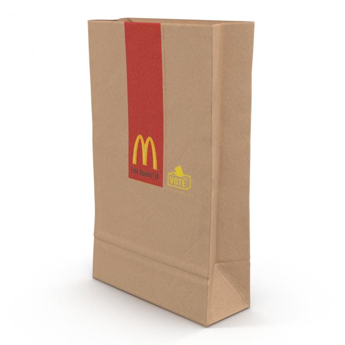 3D Fast Food Paper Bag 3 Mcdonalds