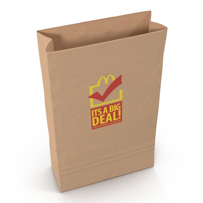 3D Fast Food Paper Bag 3 Mcdonalds