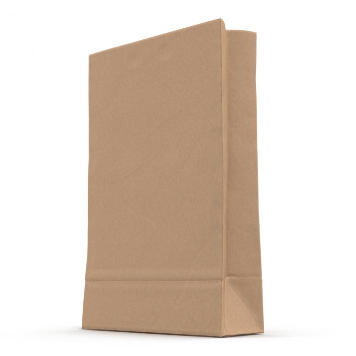 Fast Food Paper Bags Set 3D model