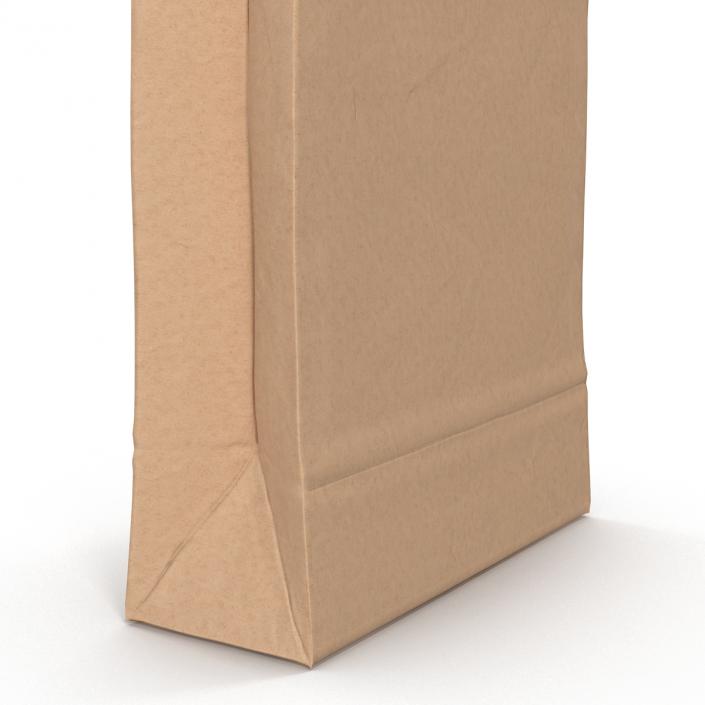 Fast Food Paper Bags Set 3D model