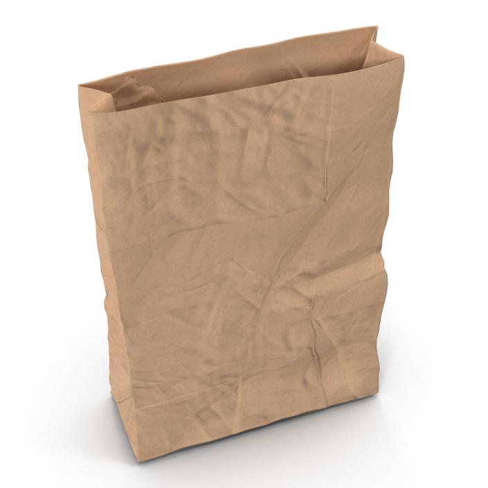 Fast Food Paper Bags Set 3D model