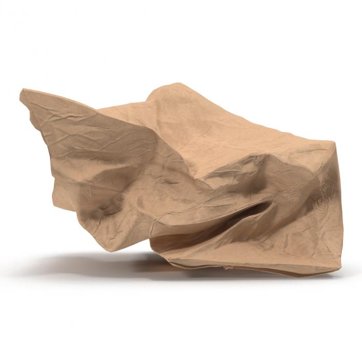 Fast Food Paper Bags Set 3D model