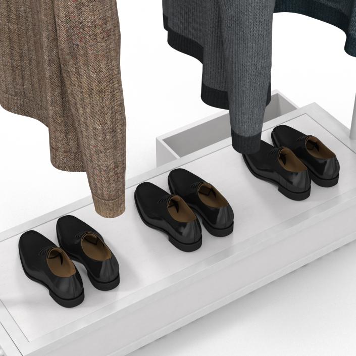 3D Iron Clothing Display Rack 2 model