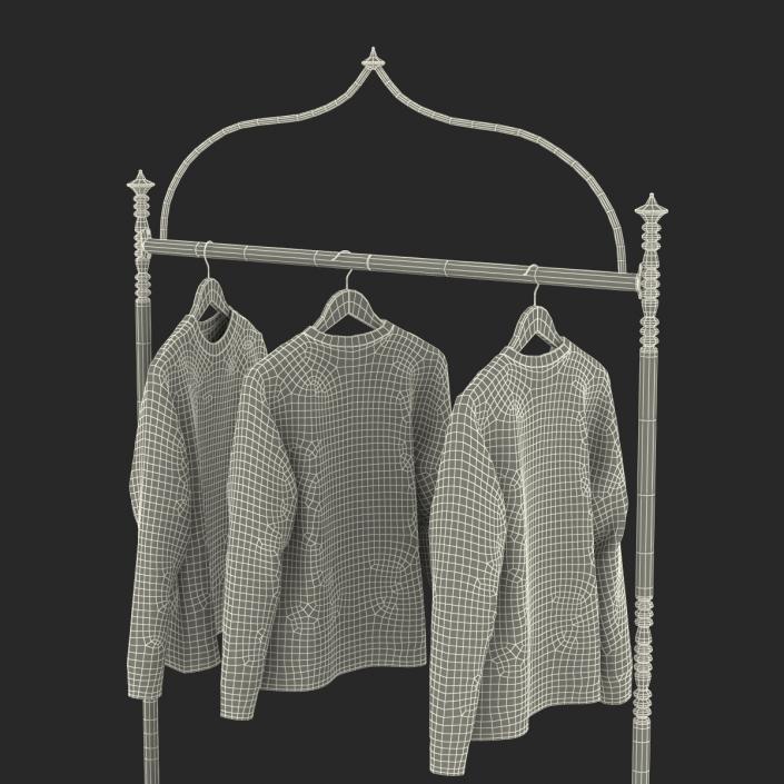 3D Iron Clothing Display Rack 2 model