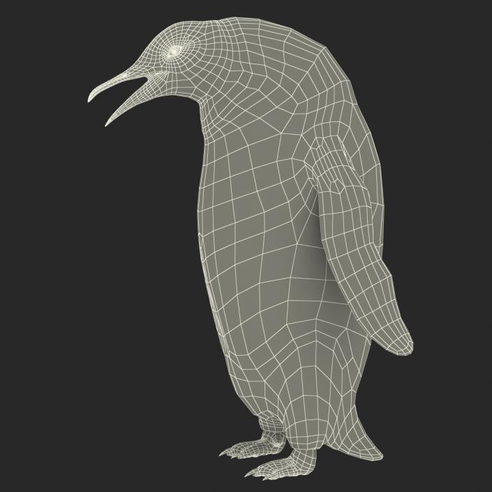 3D Penguin Pose 3 with Fur model