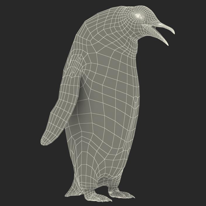 3D Penguin Pose 3 with Fur model