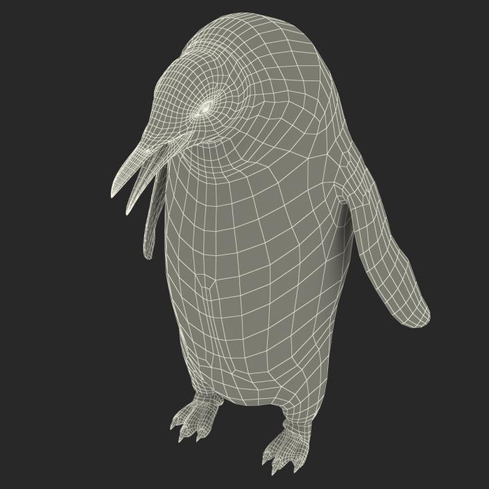 3D Penguin Pose 3 with Fur model