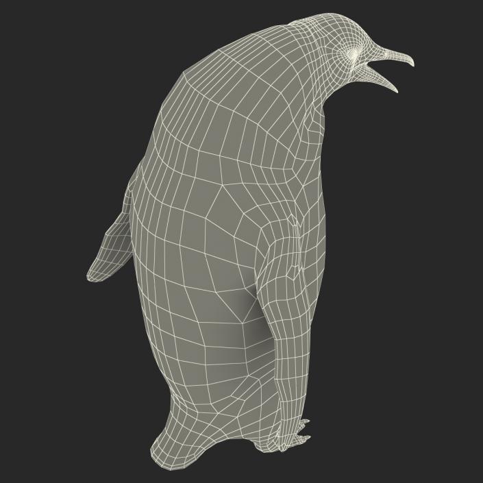 3D Penguin Pose 3 with Fur model