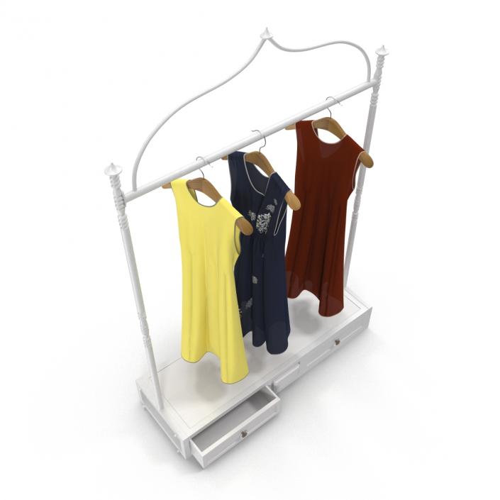 3D Iron Clothing Display Rack 3 model