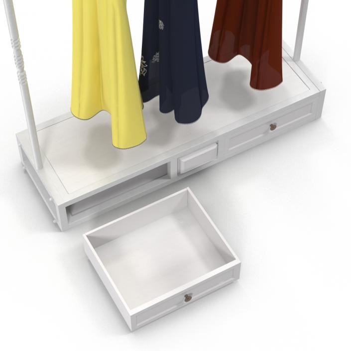 3D Iron Clothing Display Rack 3 model