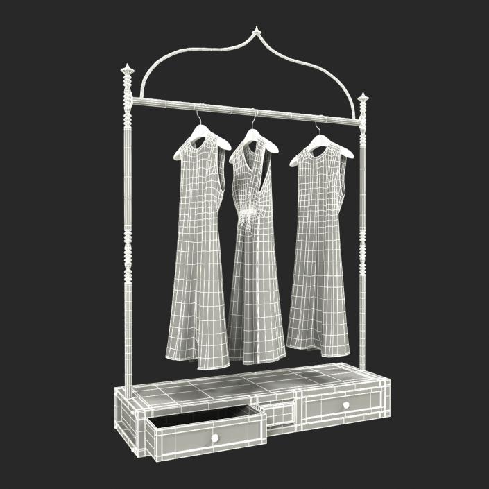 3D Iron Clothing Display Rack 3 model