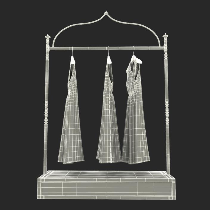 3D Iron Clothing Display Rack 3 model