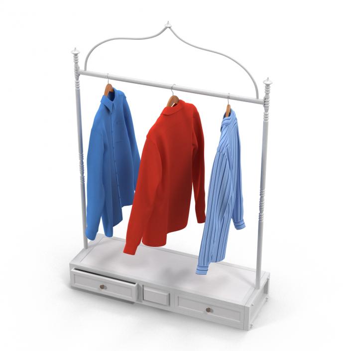 3D Iron Clothing Display Rack 4 model