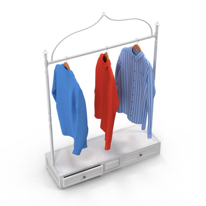 3D Iron Clothing Display Rack 4 model