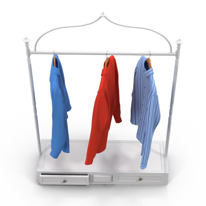 3D Iron Clothing Display Rack 4 model