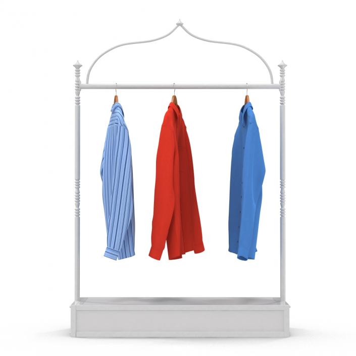 3D Iron Clothing Display Rack 4 model