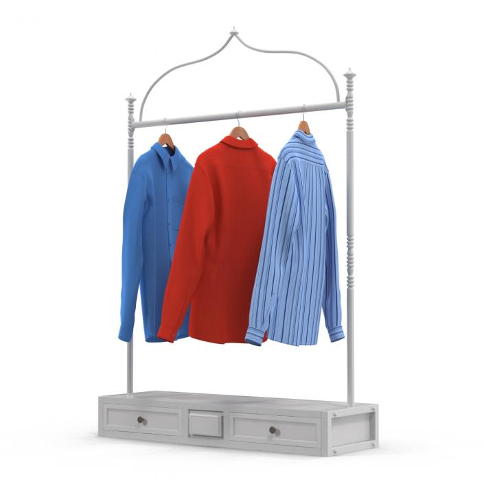 3D Iron Clothing Display Rack 4 model