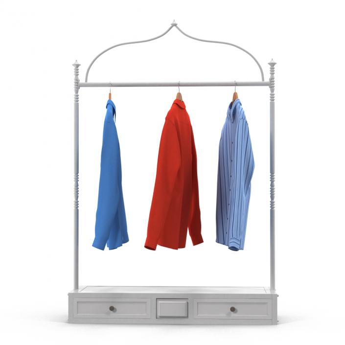 3D Iron Clothing Display Rack 4 model