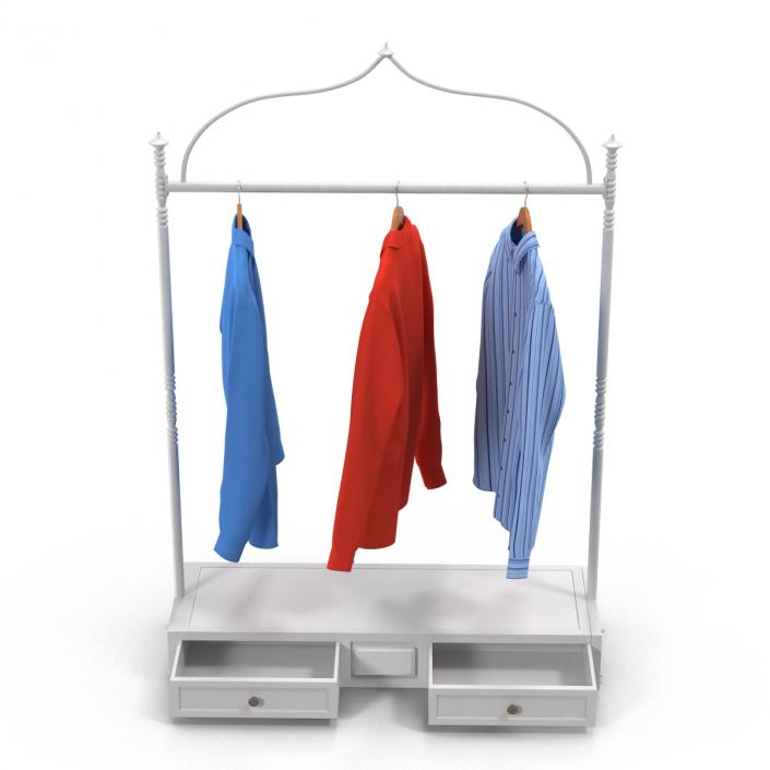 3D Iron Clothing Display Rack 4 model