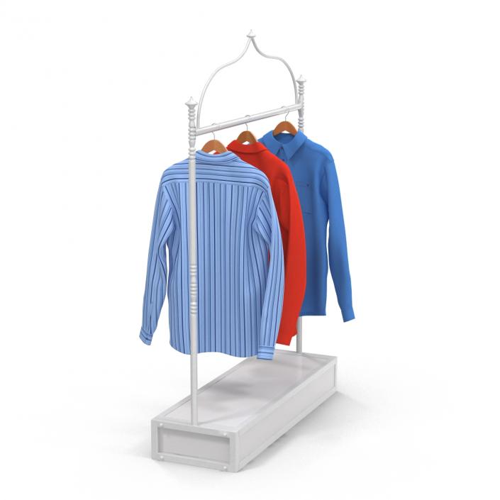 3D Iron Clothing Display Rack 4 model