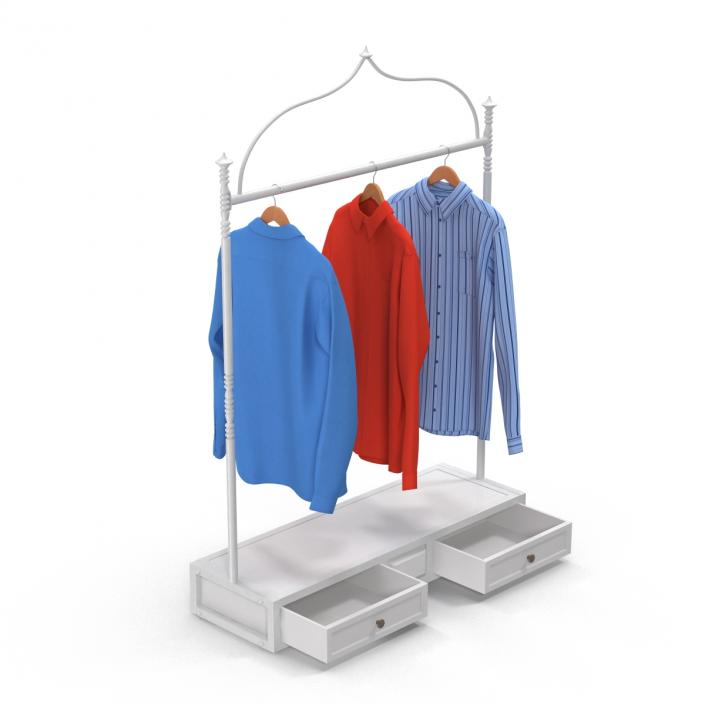 3D Iron Clothing Display Rack 4 model