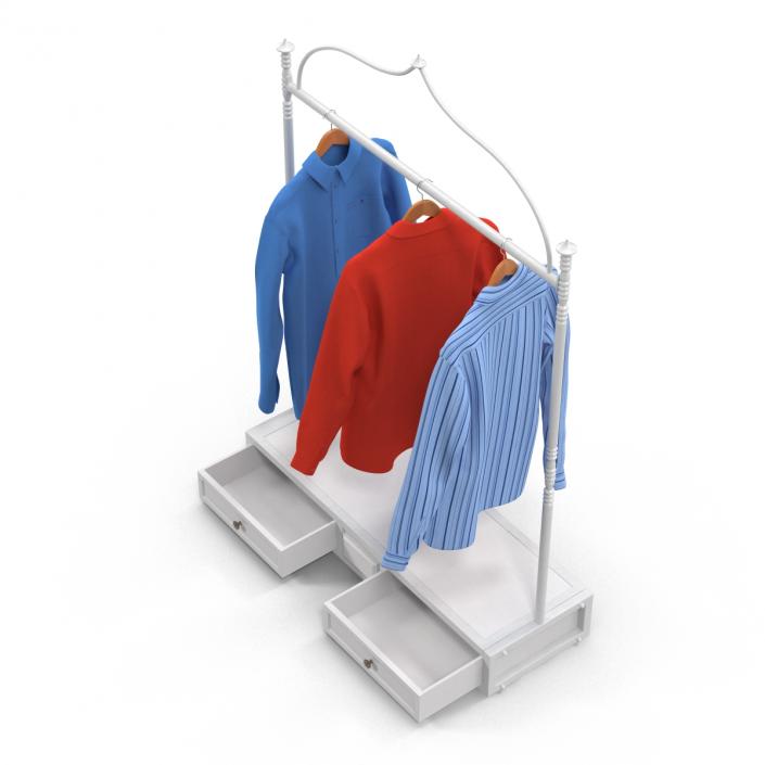 3D Iron Clothing Display Rack 4 model