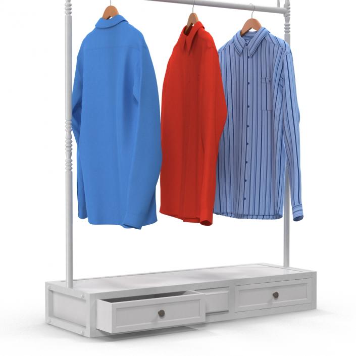 3D Iron Clothing Display Rack 4 model