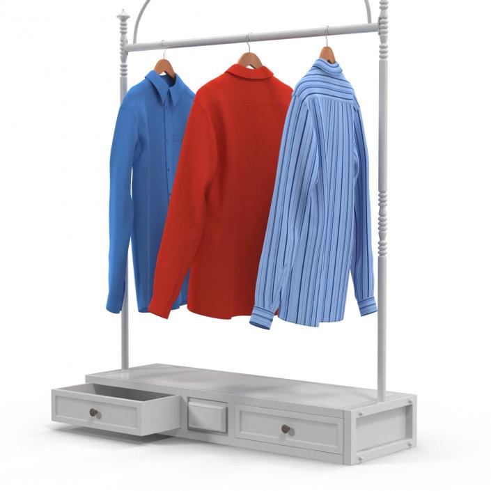 3D Iron Clothing Display Rack 4 model