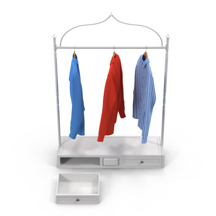 3D Iron Clothing Display Rack 4 model