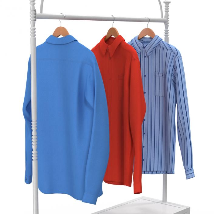 3D Iron Clothing Display Rack 4 model