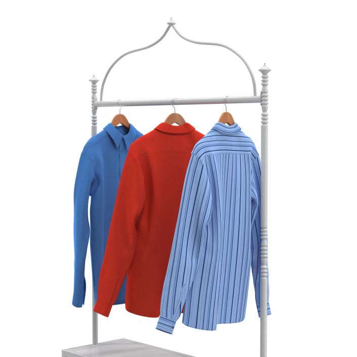 3D Iron Clothing Display Rack 4 model