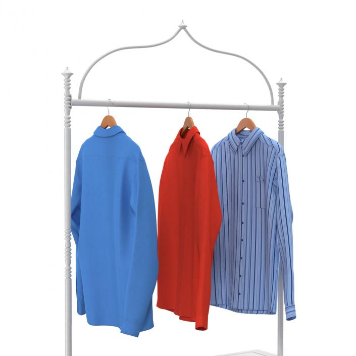 3D Iron Clothing Display Rack 4 model